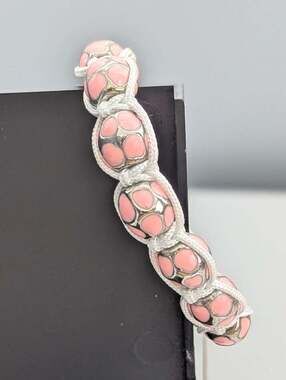 NWT Joseph Nogucci Beaded Charmballa Macrame Adjustable Bracelet